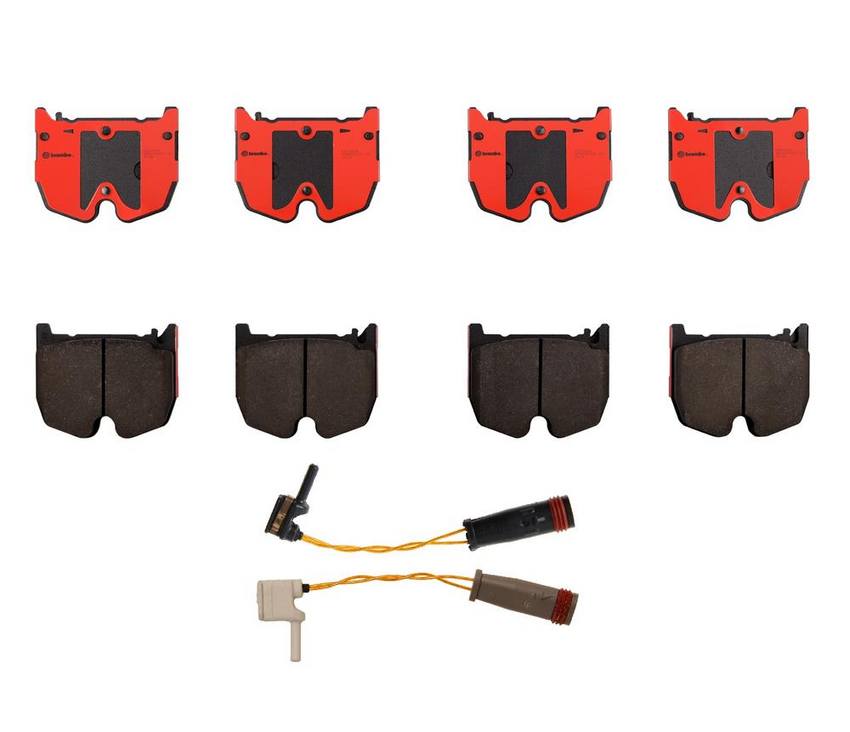 Mercedes Brakes Set Kit Pads Front (Ceramic) (with Sensors